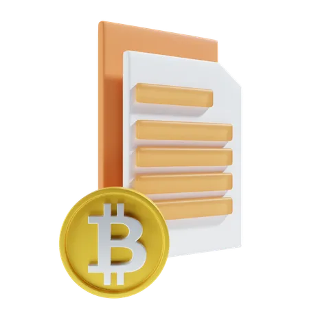 Bitcoin payment file  3D Icon