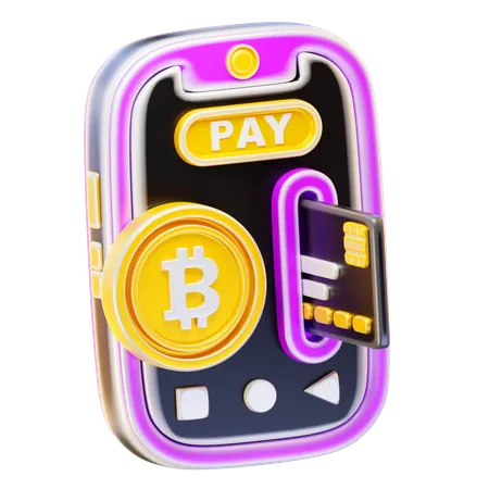 Bitcoin Payments  3D Icon