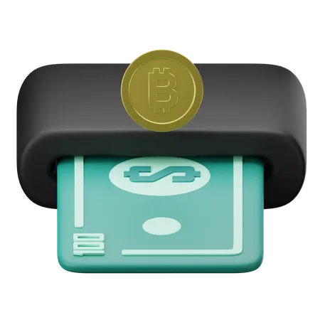 Bitcoin Payout  3D Illustration