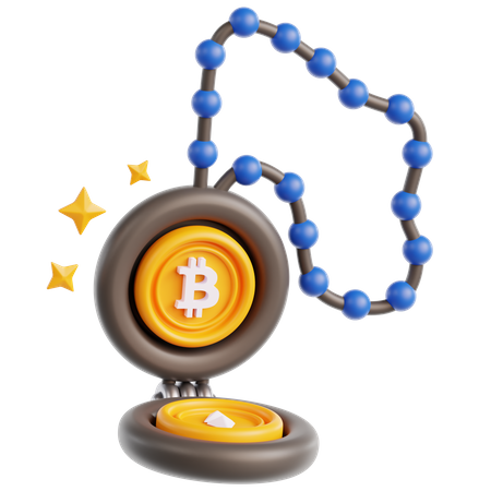Bitcoin Pendant  3D Icon