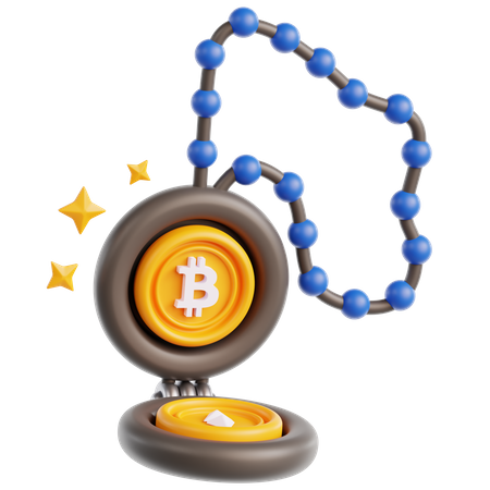 Pendentif bitcoin  3D Icon