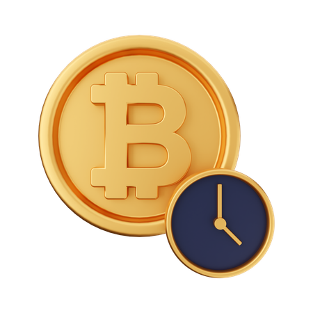 Bitcoin pendente  3D Icon