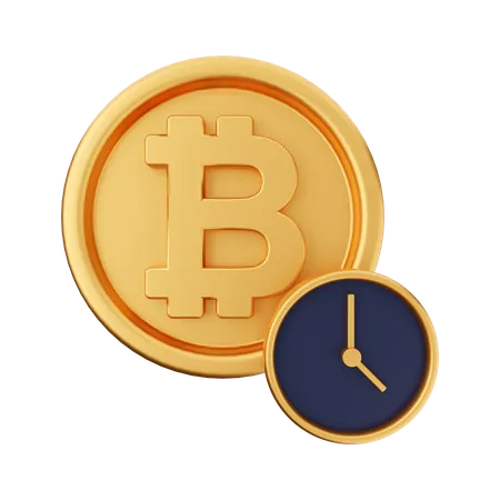 Bitcoin pendente  3D Icon