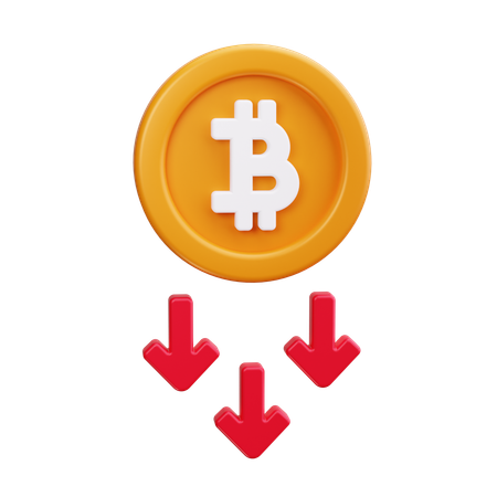 Perda de bitcoins  3D Icon