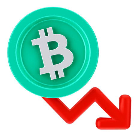 Perda de bitcoins  3D Icon