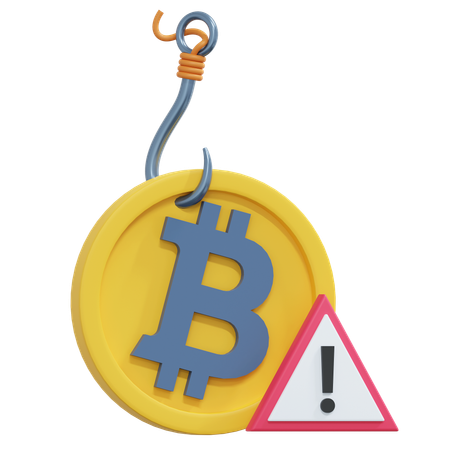 Phishing de bitcoin  3D Icon