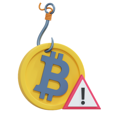 Bitcoin Phishing  3D Icon