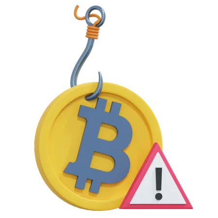 Bitcoin Phishing  3D Icon