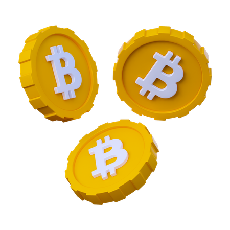 Pièces de monnaie bitcoin  3D Icon