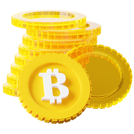 Bitcoin Pile  3D Icon