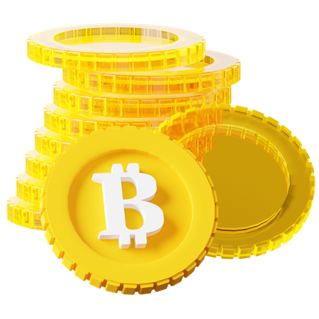 Pile de bitcoins  3D Icon