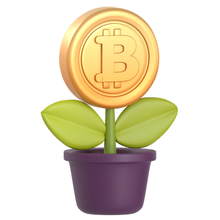 Crypto Plant 3D Icon