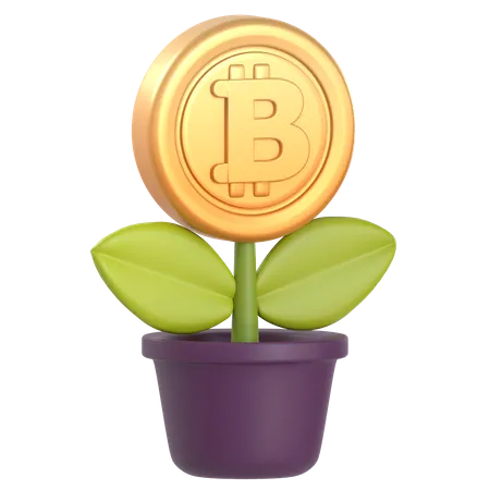 Crypto Plant 3D Icon