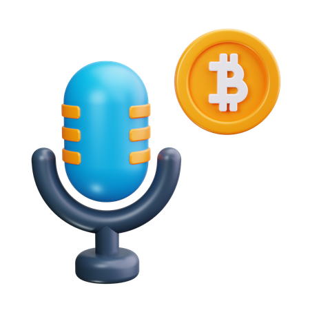 Bitcoin Podcast  3D Icon