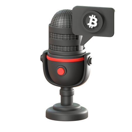 Podcast de bitcoin  3D Icon