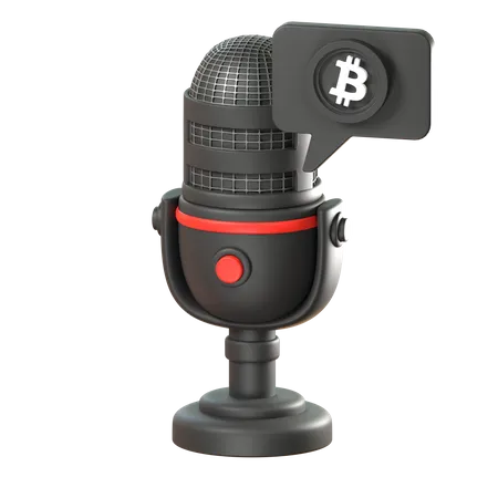 Bitcoin Podcast  3D Icon