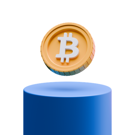 Bitcoin Podium  3D Icon