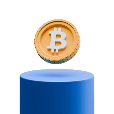 Bitcoin Podium  3D Icon