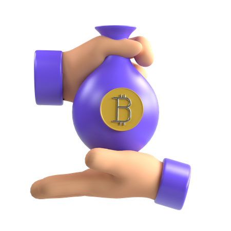 Bitcoin ponto a ponto  3D Illustration