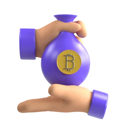 Bitcoin ponto a ponto  3D Illustration