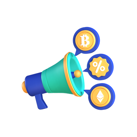 Bitcoin Pramotion  3D Icon