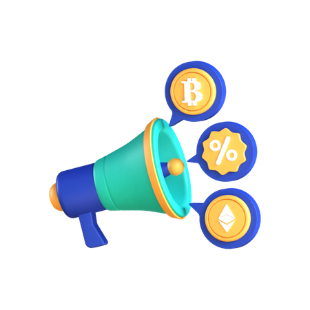 Bitcoin Pramotion 3D Icon