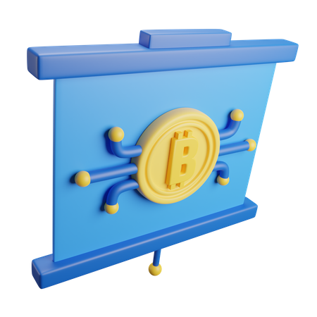Bitcoin Presentation  3D Icon