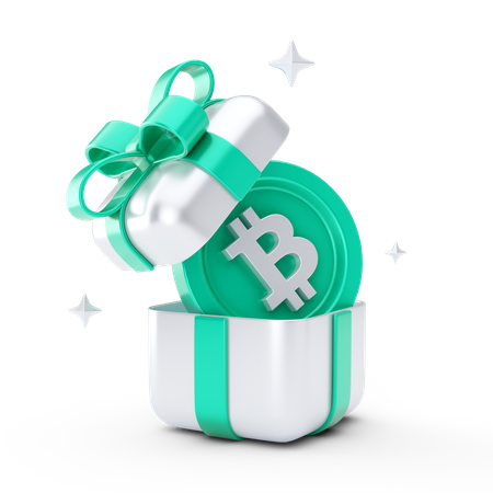 Presente bitcoin  3D Icon