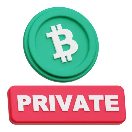 Bitcoin privado  3D Icon