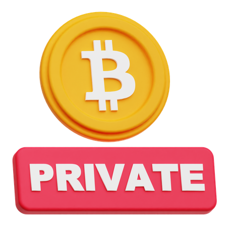 Bitcoin Private  3D Icon