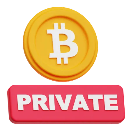 Bitcoin Private  3D Icon