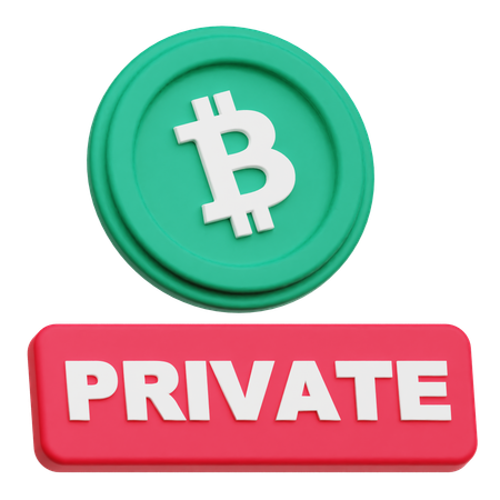 Bitcoin Private  3D Icon