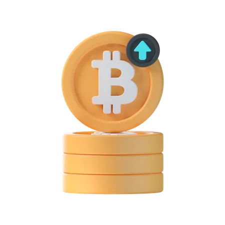 Le prix du Bitcoin en hausse  3D Icon