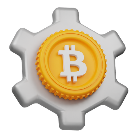 ビットコインのプロセス  3D Icon