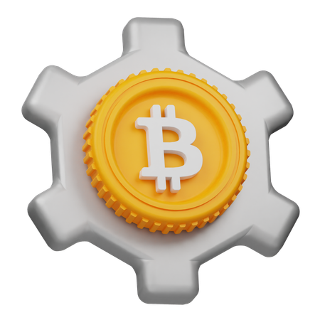 Bitcoin Process  3D Icon