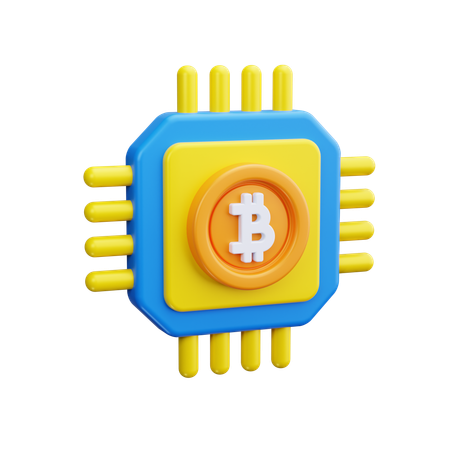 ビットコインプロセッサ  3D Icon