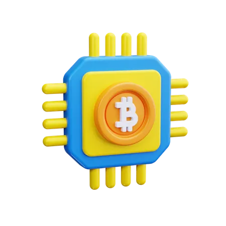 ビットコインプロセッサ  3D Icon