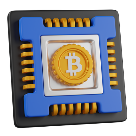 Bitcoin Processor  3D Icon