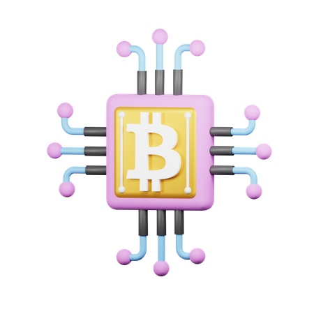 Bitcoin Processor  3D Icon