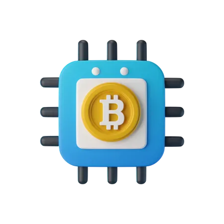 Bitcoin Processor  3D Icon