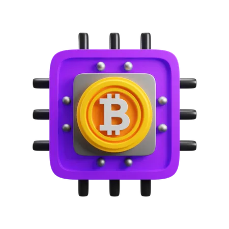 Bitcoin Processor  3D Icon