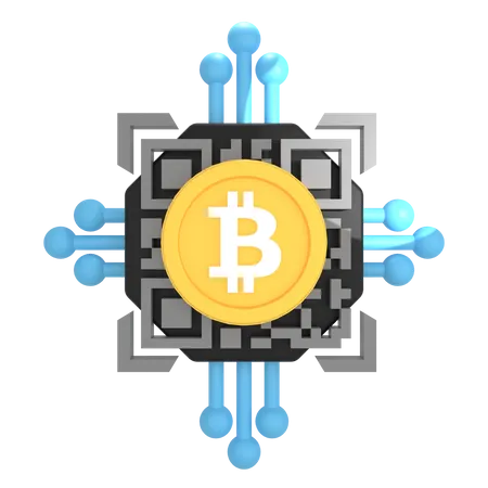 Bitcoin Processor  3D Icon