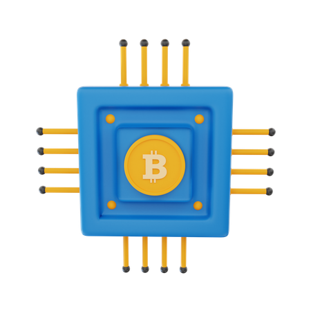 Bitcoin Processor  3D Icon