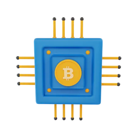 Bitcoin Processor  3D Icon