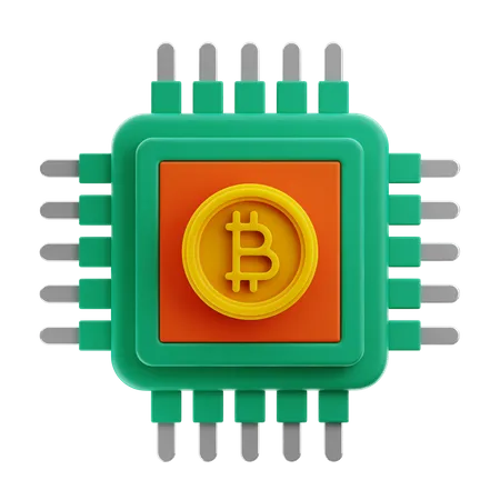 Bitcoin Processor  3D Icon