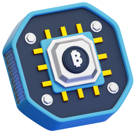 Bitcoin Processor  3D Icon