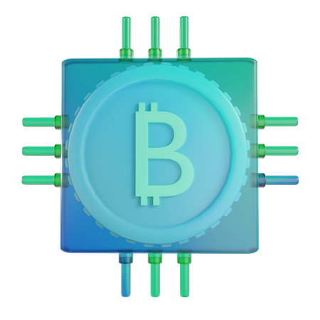 Bitcoin processor  3D Icon