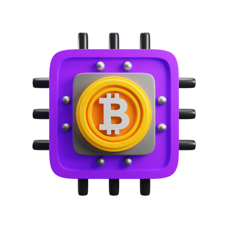 Bitcoin Processor  3D Icon