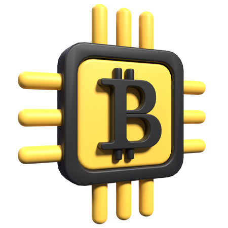 Bitcoin Processor  3D Icon