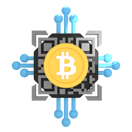 Bitcoin Processor 3D Icon